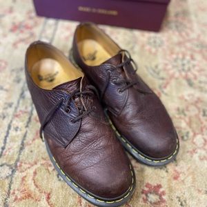 Gently used Doc Martens Model 1461, made in England, Size 46 US 12.